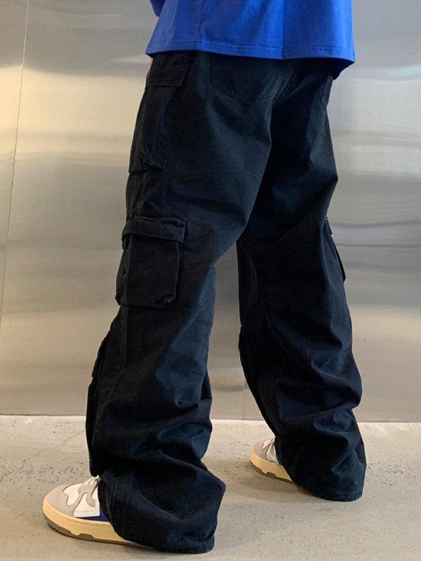 Men's Multi Pockets Loose Cargo Pants Product Image
