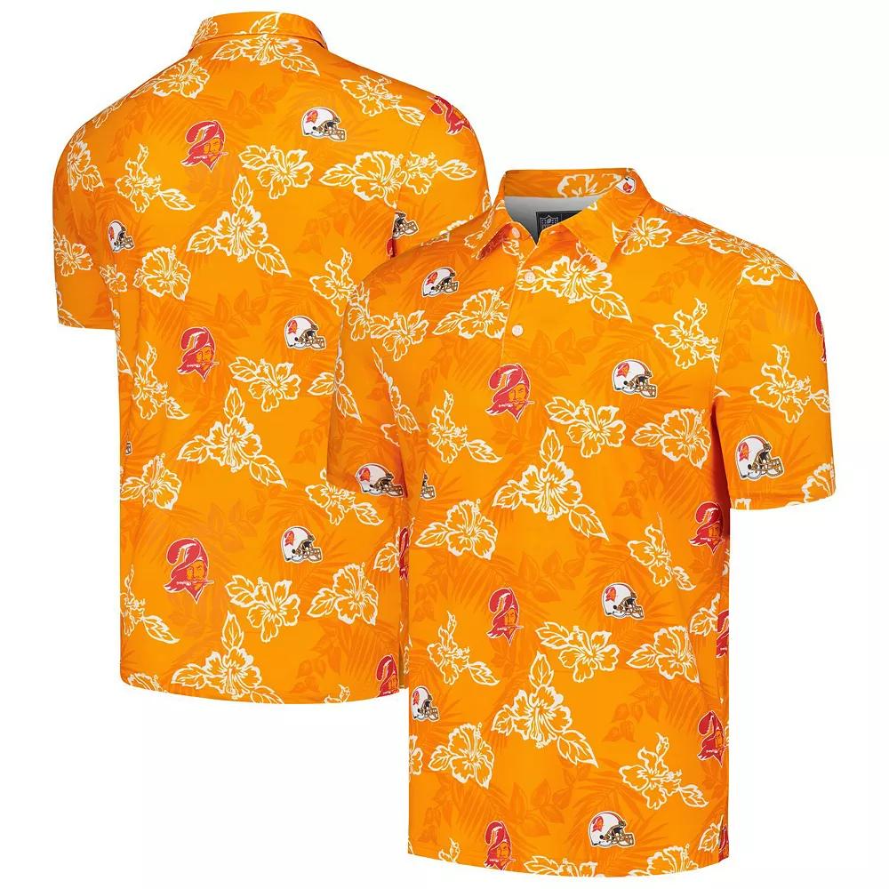 Men's Reyn Spooner Orange Tampa Bay Buccaneers Throwback Pua Performance Polo,  Product Image