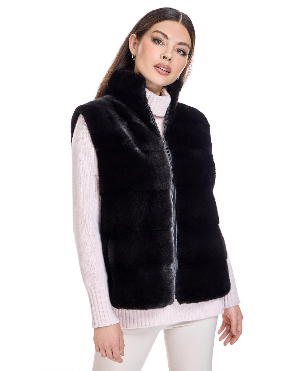 Horizontal Mink Vest Product Image