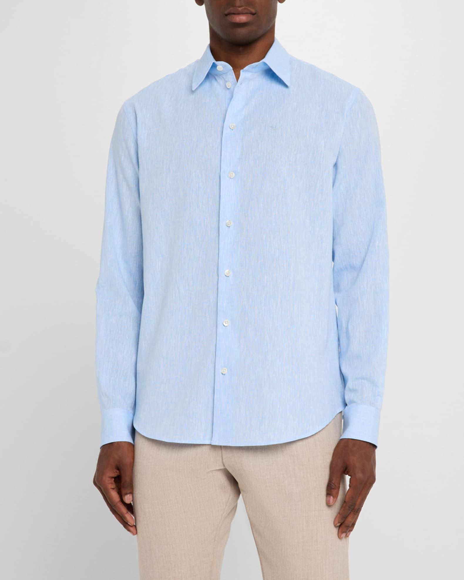 Men's Linen and Cotton Sport Shirt Product Image