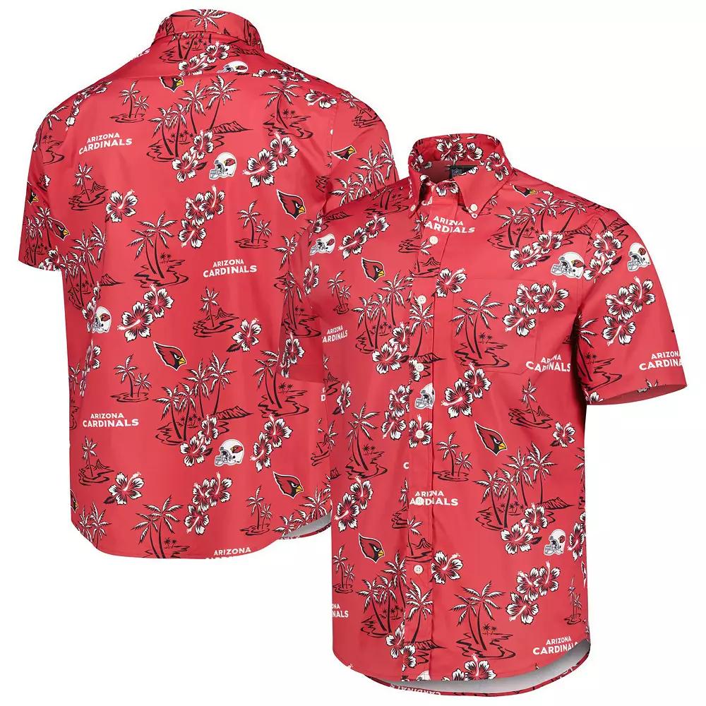 Men's Reyn Spooner Cardinal Arizona Cardinals Kekai Button-Up Shirt, Size: XL, Red Product Image