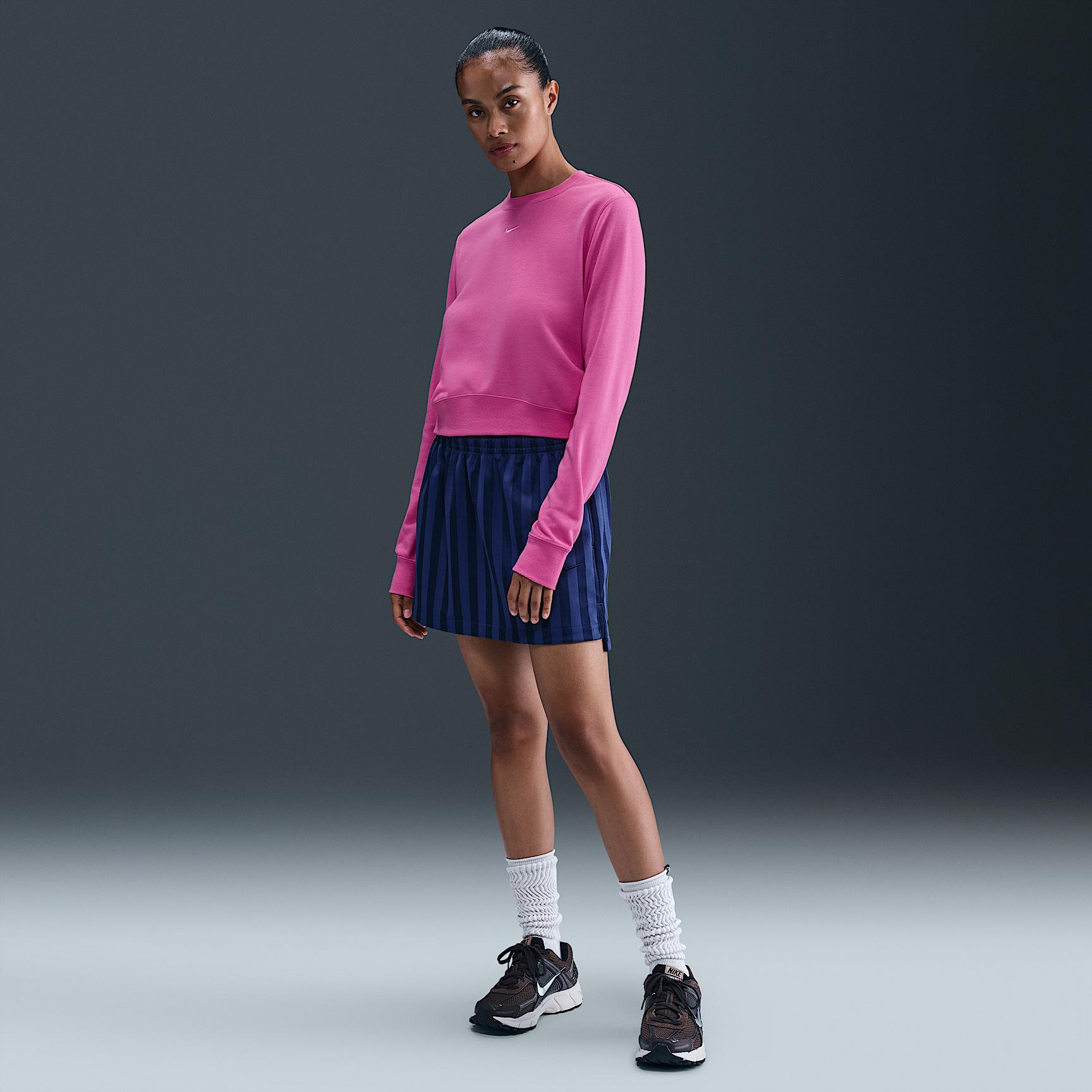 Womens Nike Sportswear Chill Terry Crew-Neck French Terry Sweatshirt | HV2393-675 Product Image