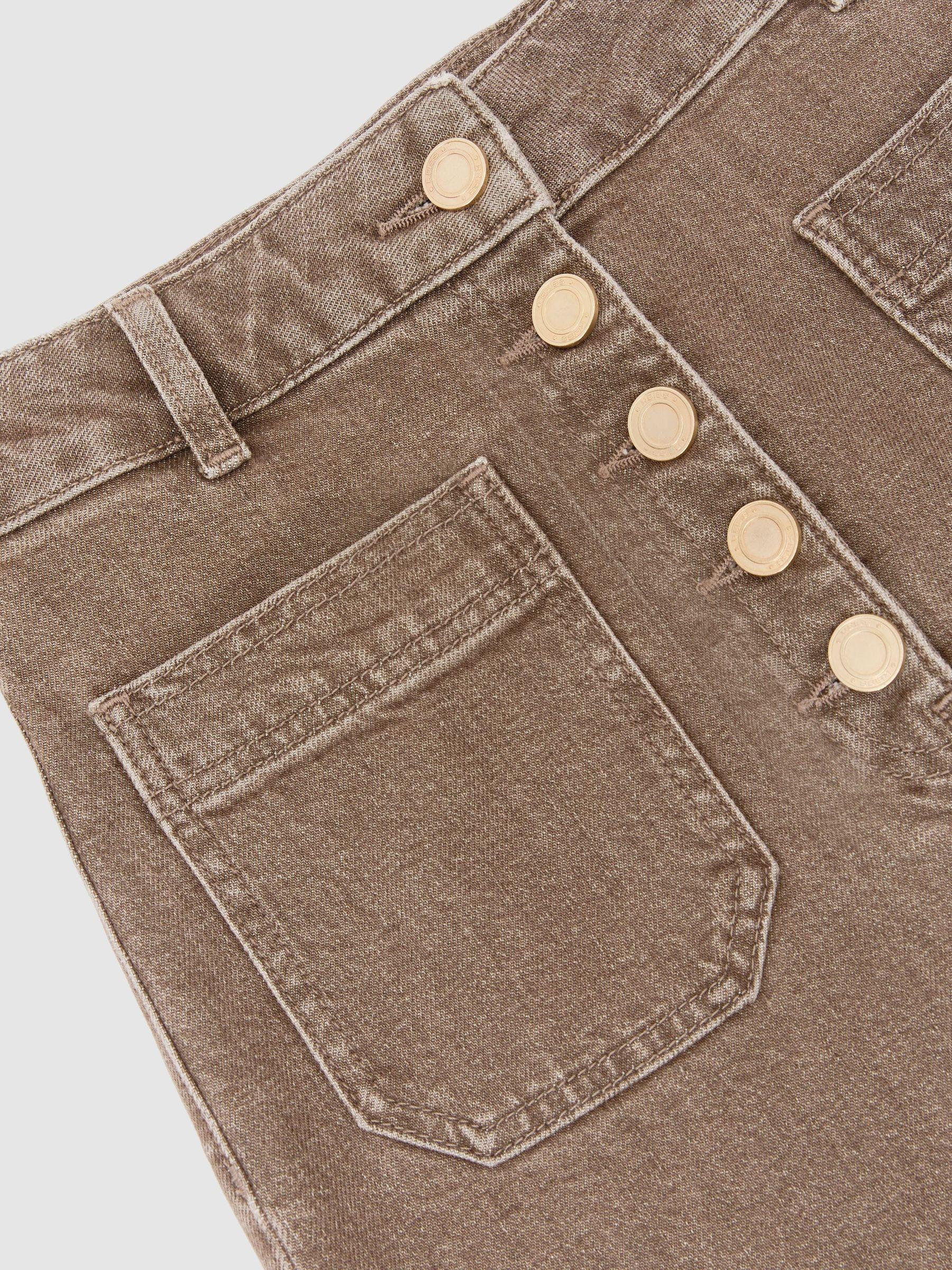 Petite Polka-Dot Wide-Leg Suit Trousers in White/Navy Product Image