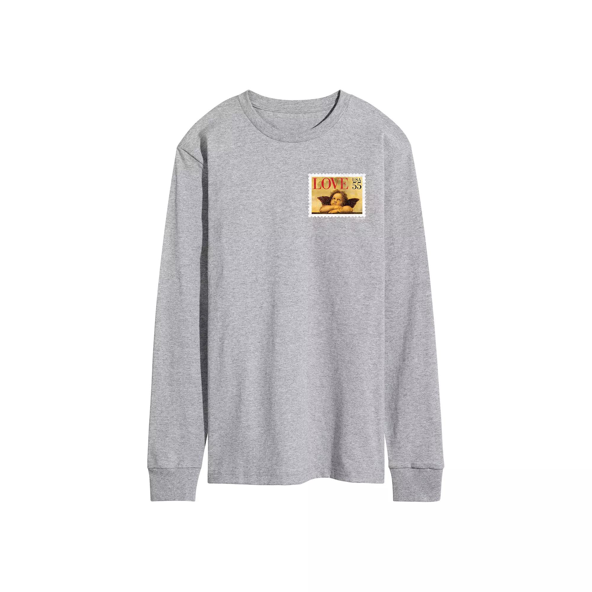 Men's USPS Cherub Stamp Long Sleeve Tee,  Product Image