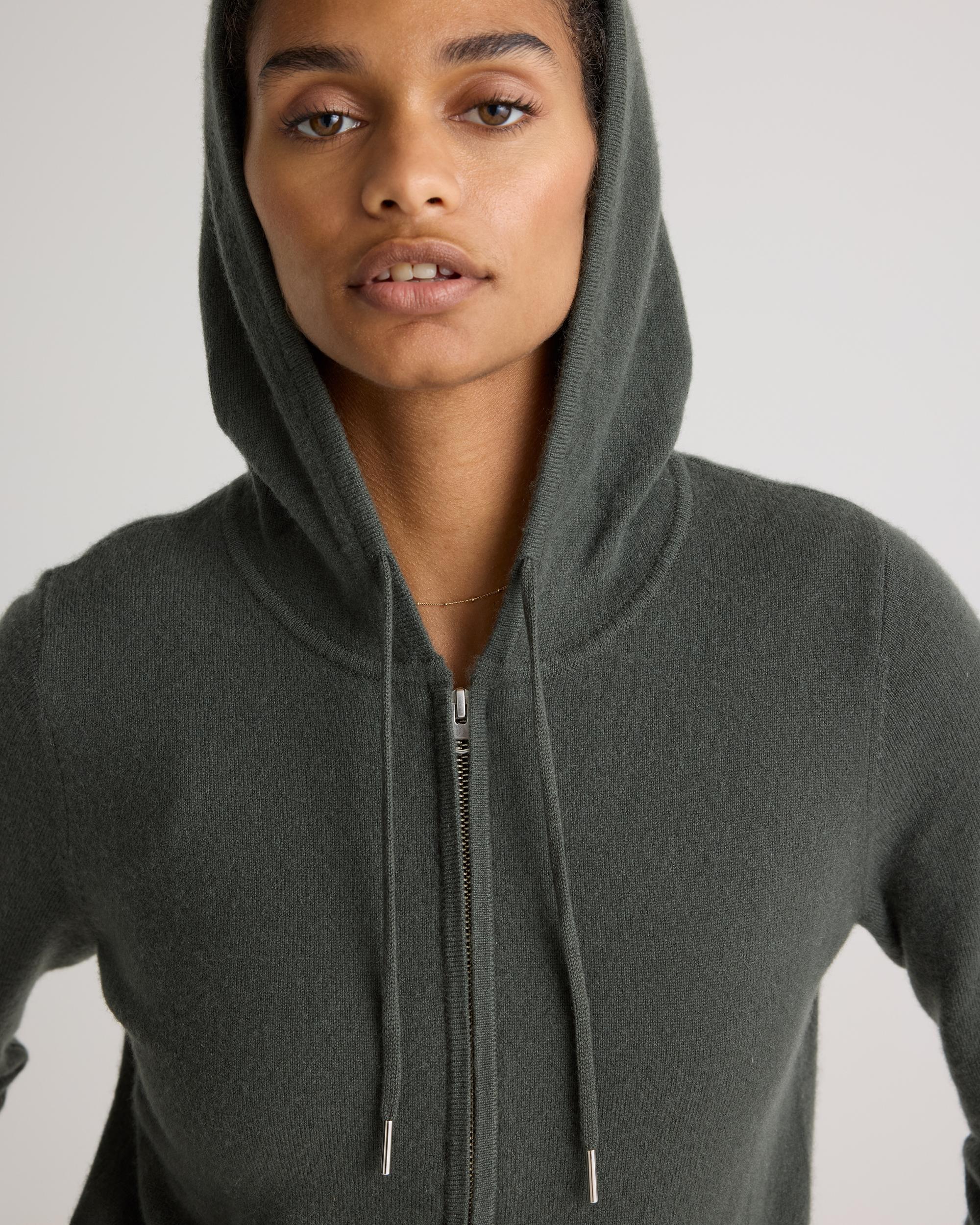 Quince | Women's Mongolian Cashmere Full-Zip Hoodie Size XL Product Image
