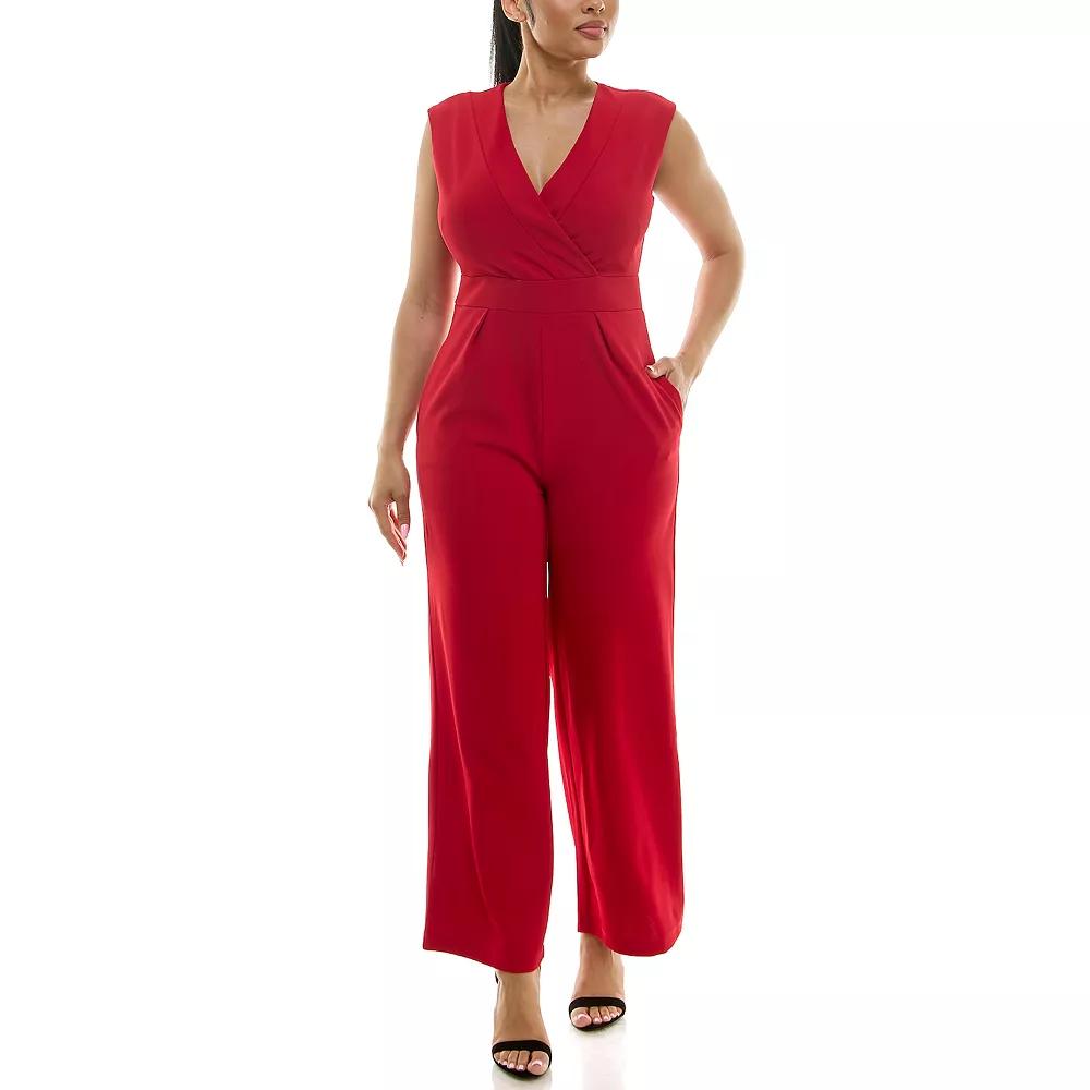 Women's Nina Leonard Surplice Jumpsuit,  Product Image