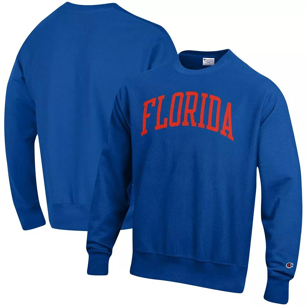 Mens Champion Auburn Tigers Arch Reverse Weave Pullover Sweatshirt Blue Product Image