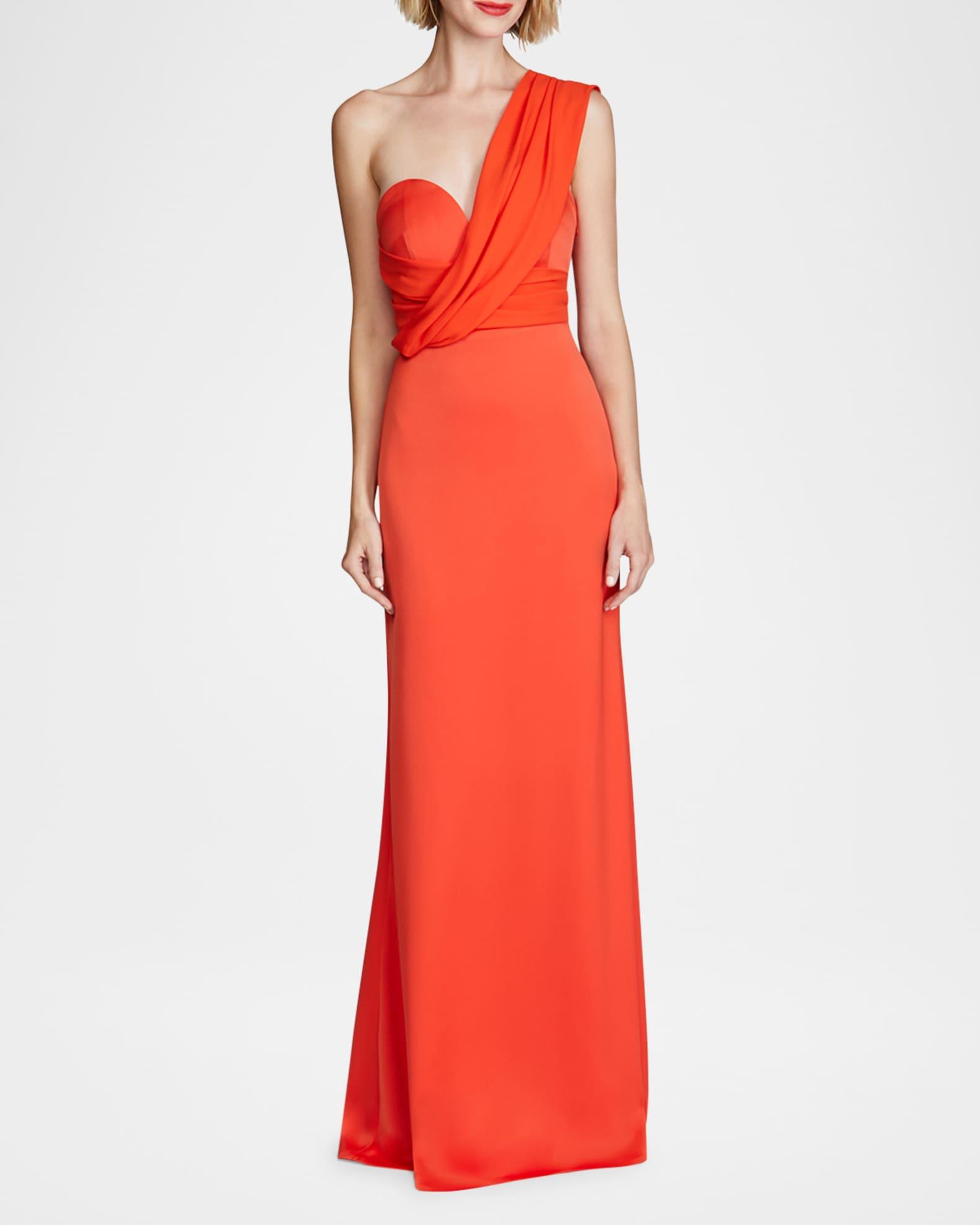 Roselle Draped Crepe Gown  Product Image