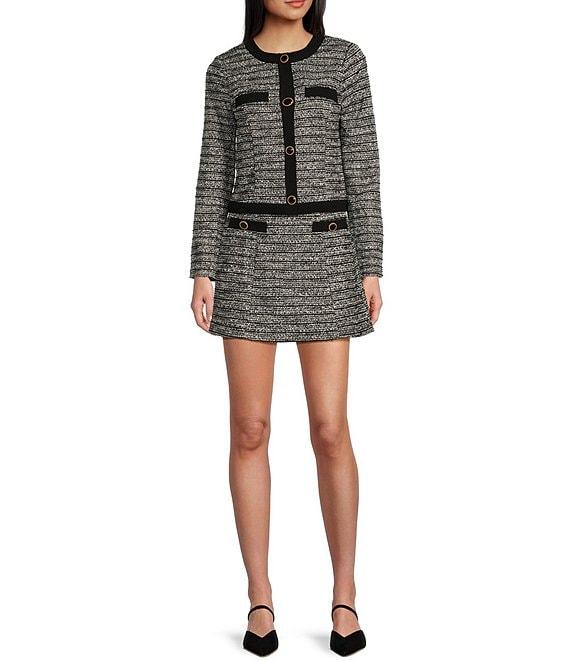 I.N. San Francisco Boucle Tweed Coordinating Mini Skirt Product Image