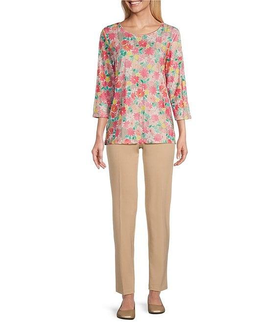 Allison Daley City Stretch Straight Leg Pull-On Pants Product Image