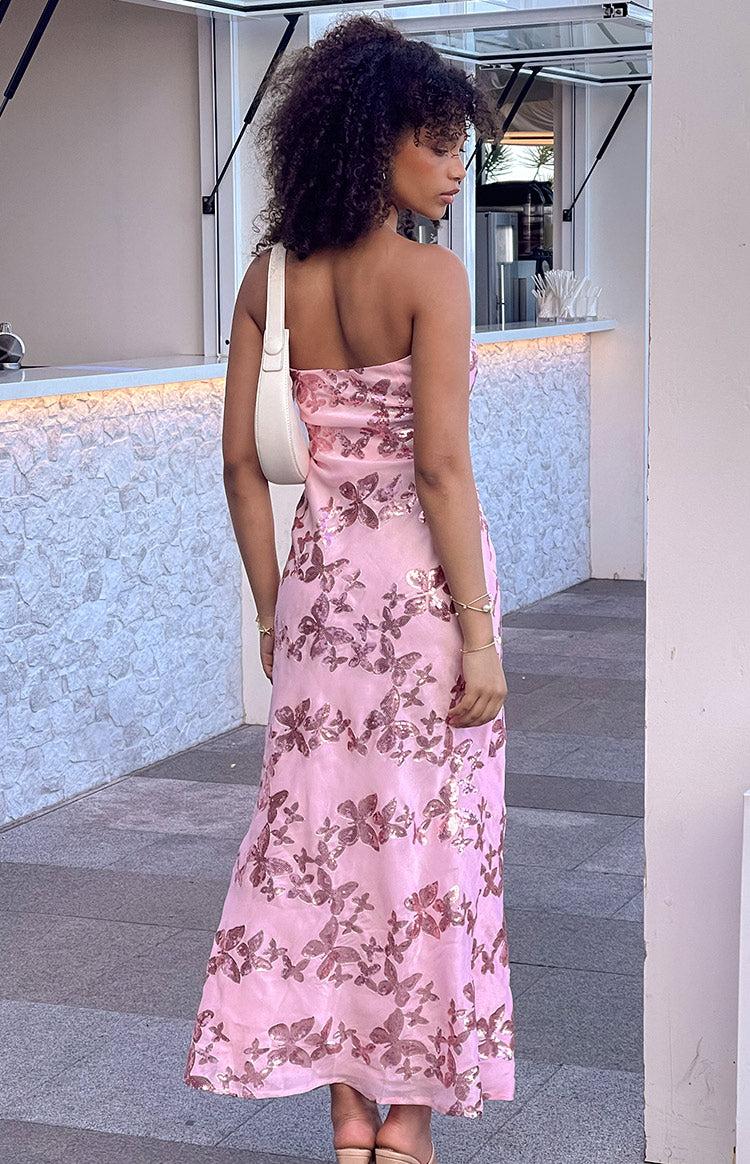 Tari Pink Butterfly Sequin Maxi Dress Baby Product Image