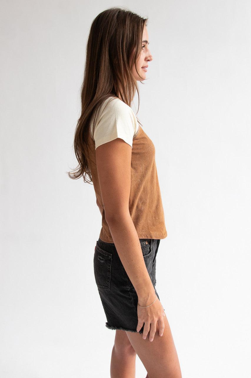 Mineral Wash Raglan Star Patch Tee Product Image