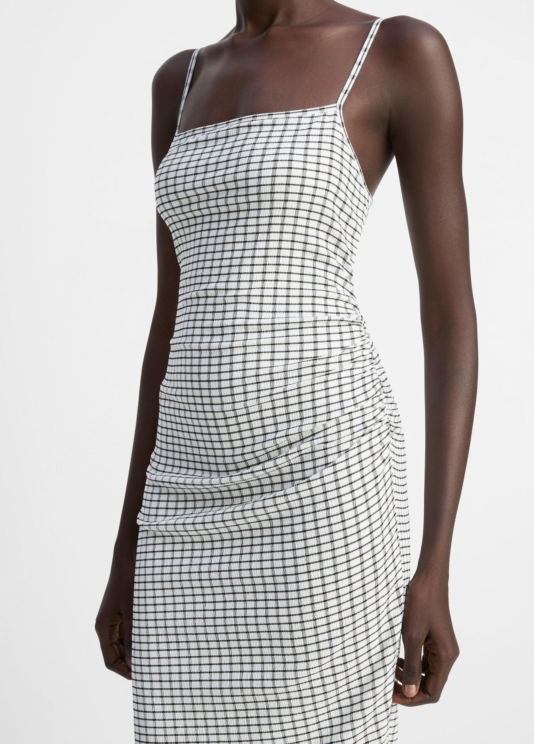 Checked Smocked Tank Dress Product Image