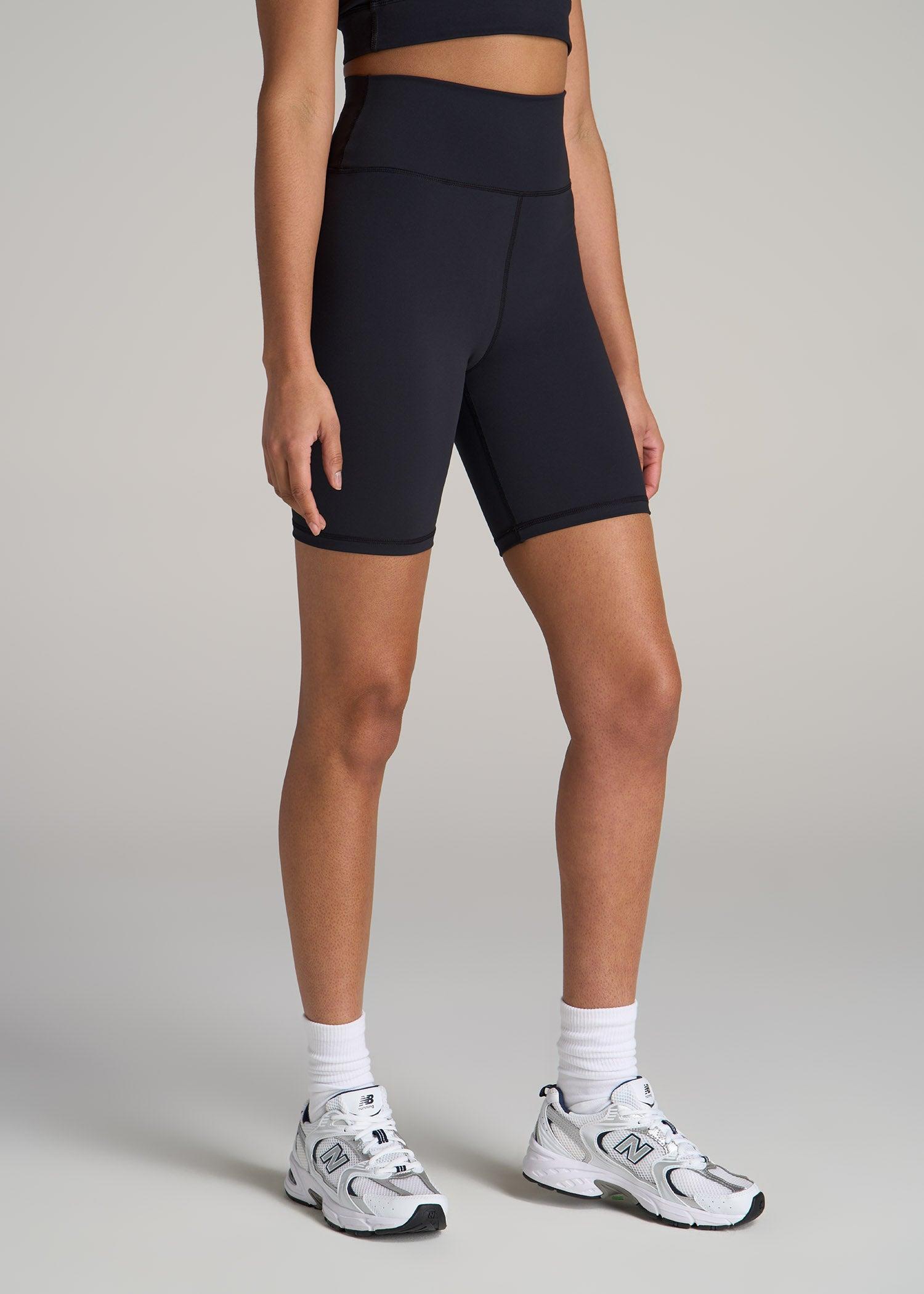Balance Bike Shorts for Tall Women in Black Female Product Image