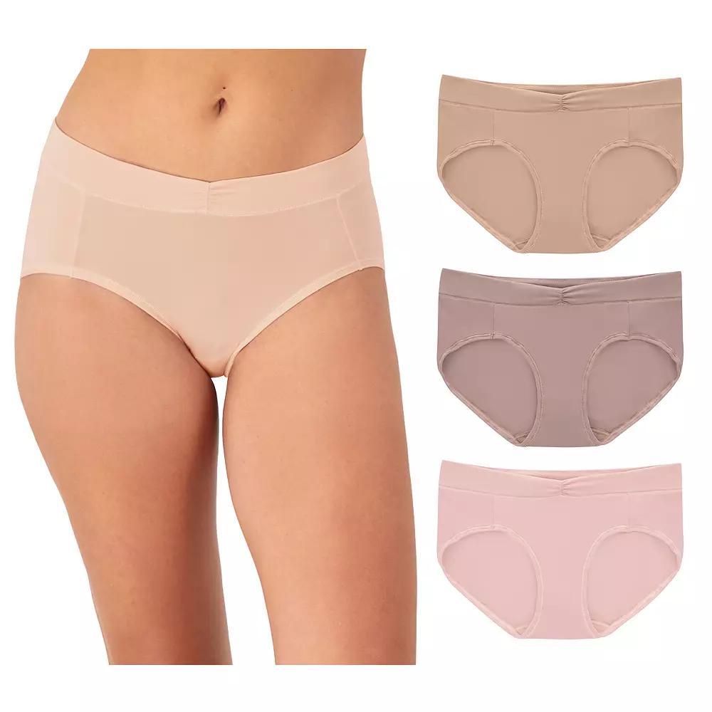 Maidenform 3-Pack Everyday Luxe Bikini Underwear DM3TBK, Womens Brown Eve Blush Product Image
