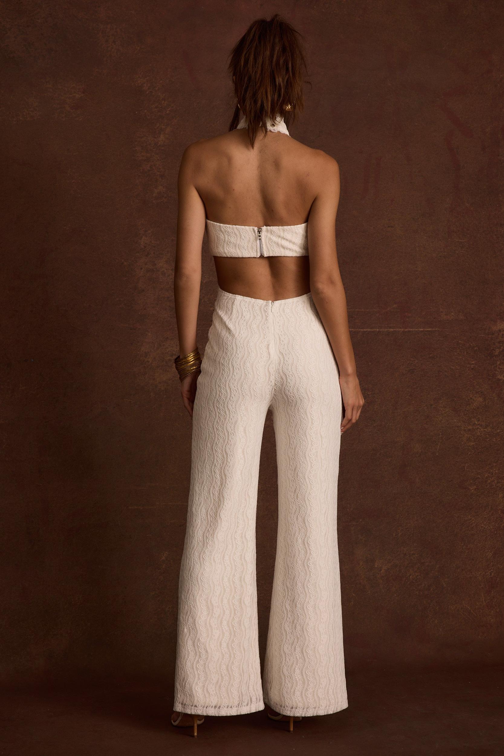 Princesa White Lace Jumpsuit Product Image