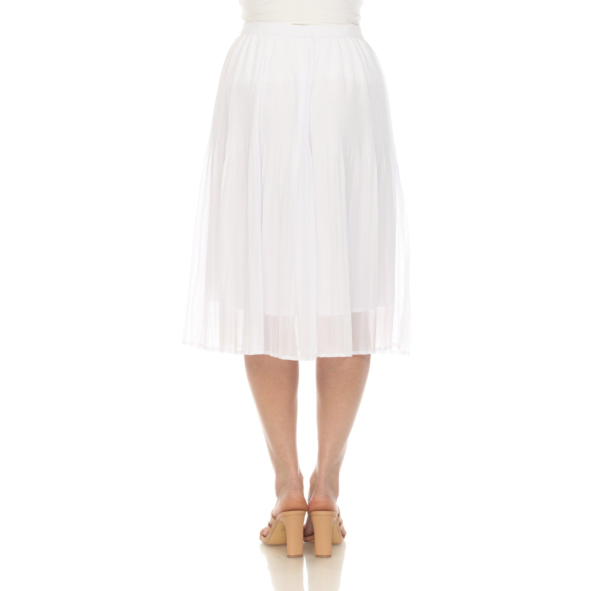 Women's Chiffon Pleated Midi Skirt Female Product Image