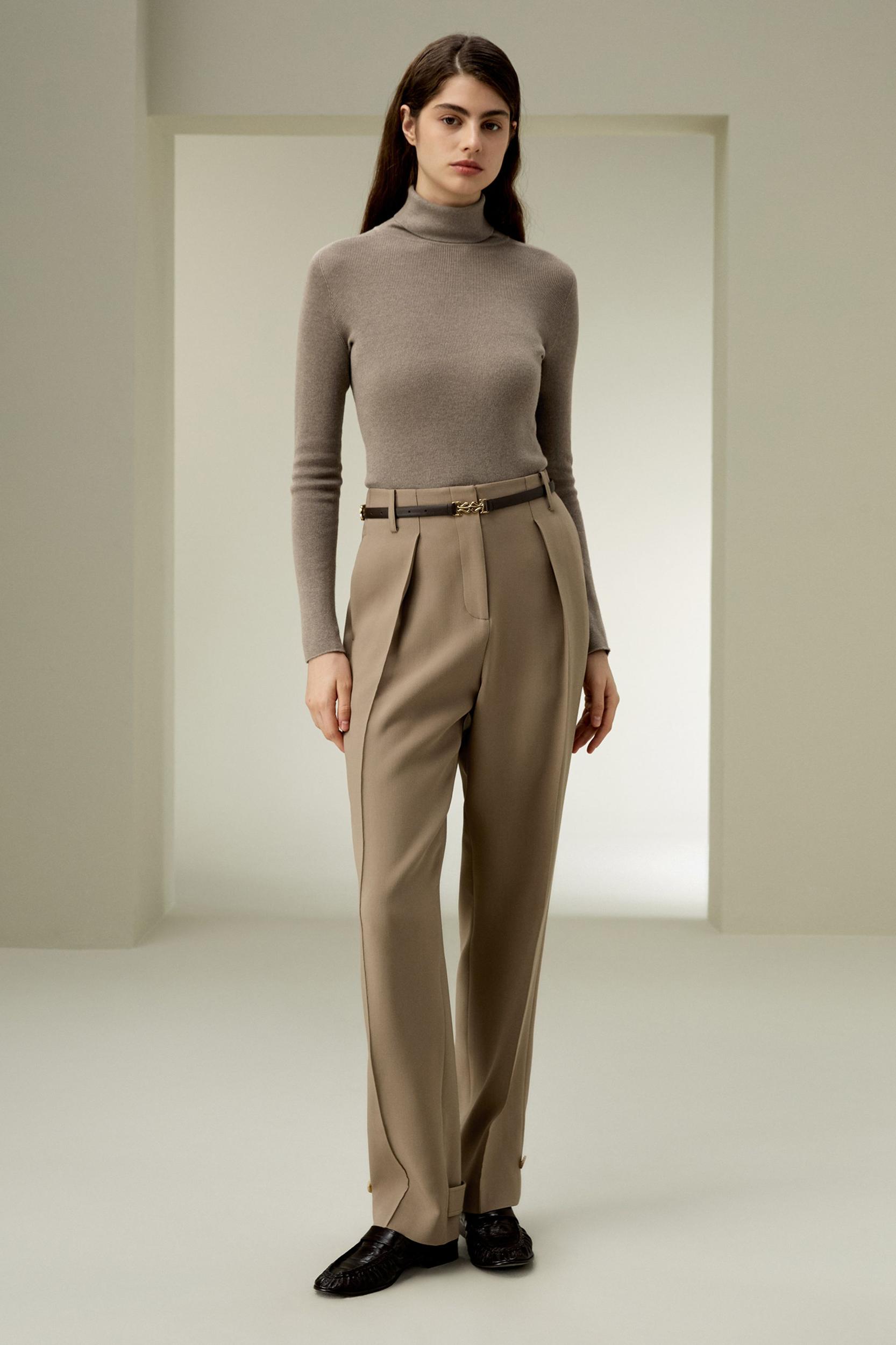 LILYSILK Wool Silk Blend Pants - for Women - Black Silk Wool - Chic and Cosy Wide Leg Pants 12 Product Image