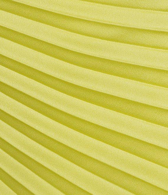 Belle by Badgley Mischka Kelsey Sleeveless One Shoulder Asymmetric Fit and Flare Midi Dress Product Image