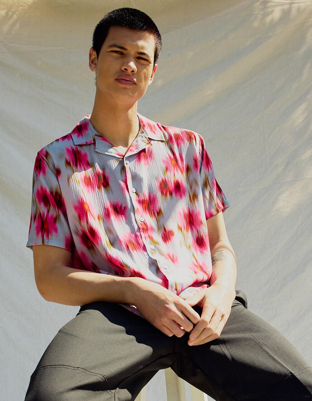 RSQ Mens Textured Floral Shirt - MULTI Product Image