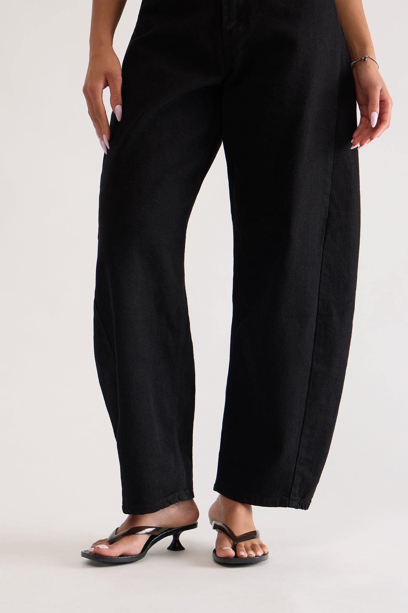 Mimosa Thong Kitten Heels - Black Female Product Image