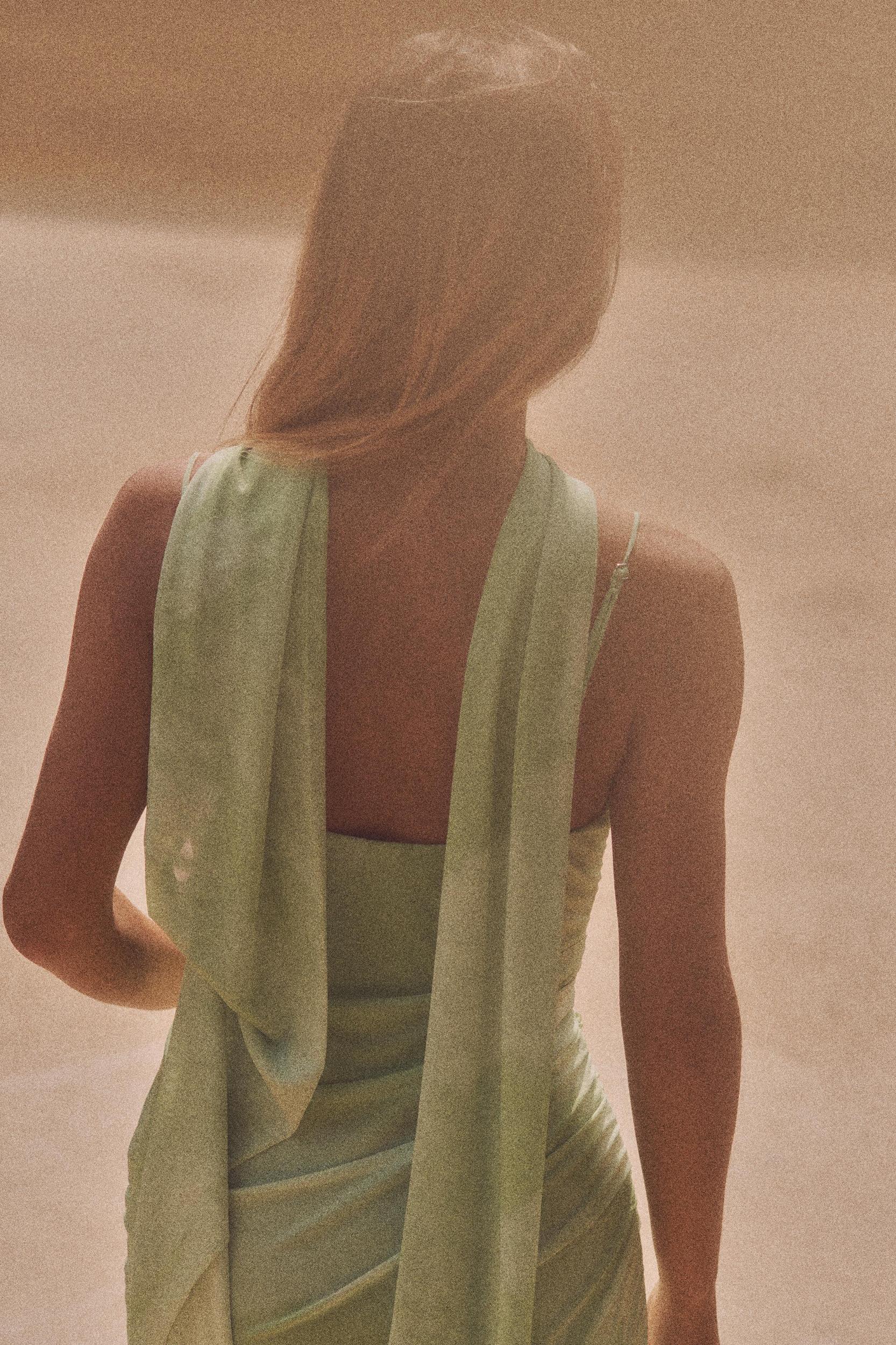 TULLE MIDI DRESS WITH SCARF Product Image