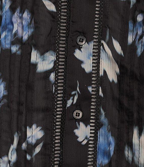 Guess Josette Long Sleeve Floral Printed Chiffon Top Product Image