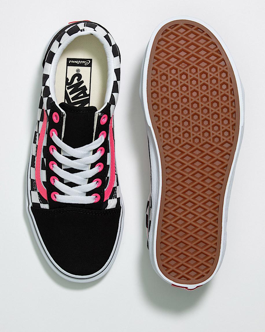 Customs Old Skool Checkerboard Wide Shoe in Customs| Vans US Product Image