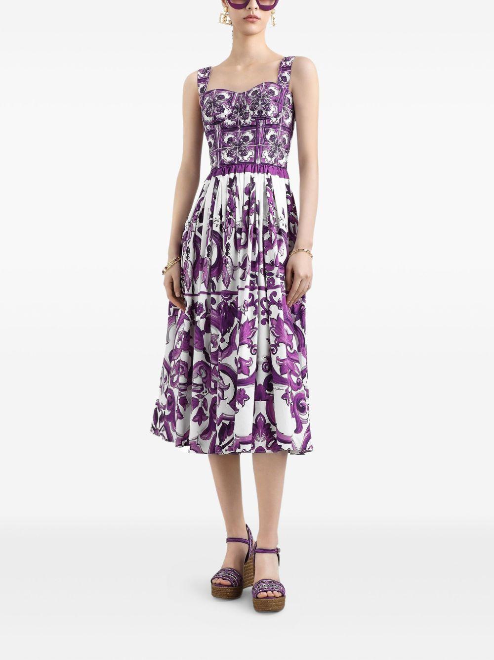 Majolica-print midi dress Product Image