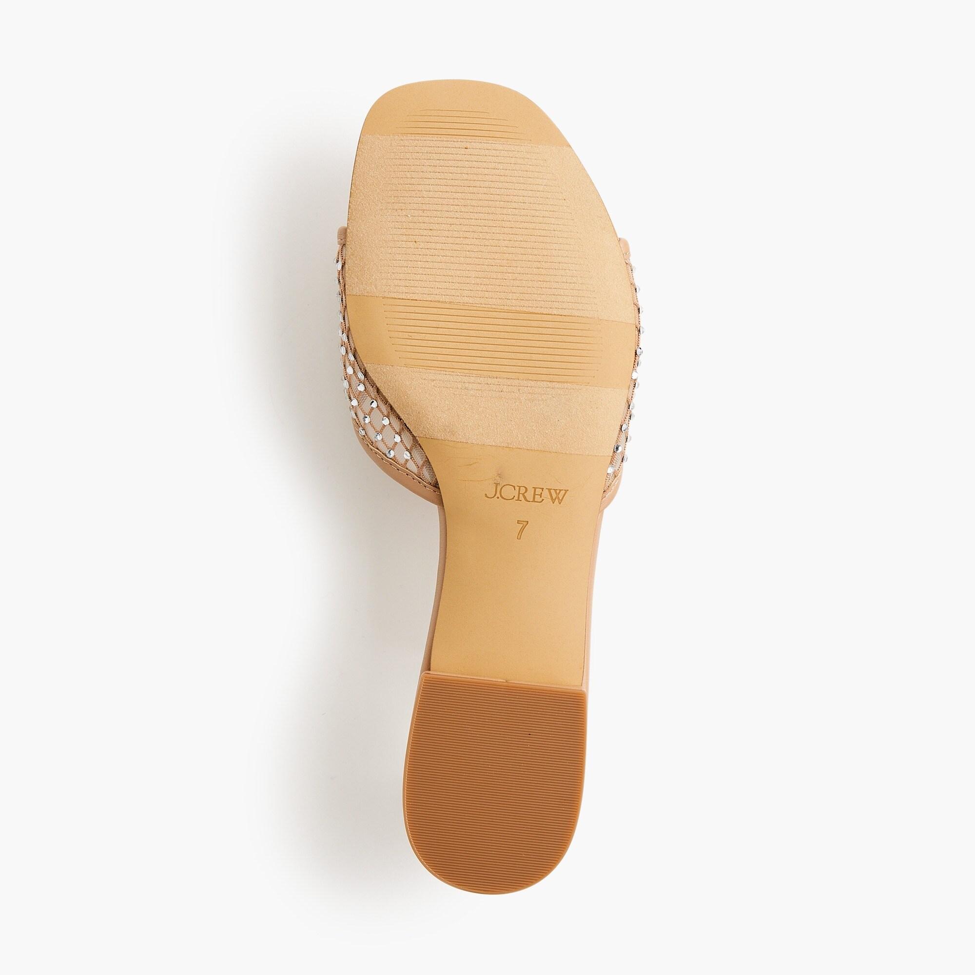 Rhinestone mesh slide sandals Product Image