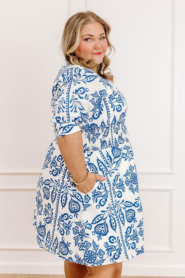 Vineyard Bound Floral Mini Dress Curves Product Image