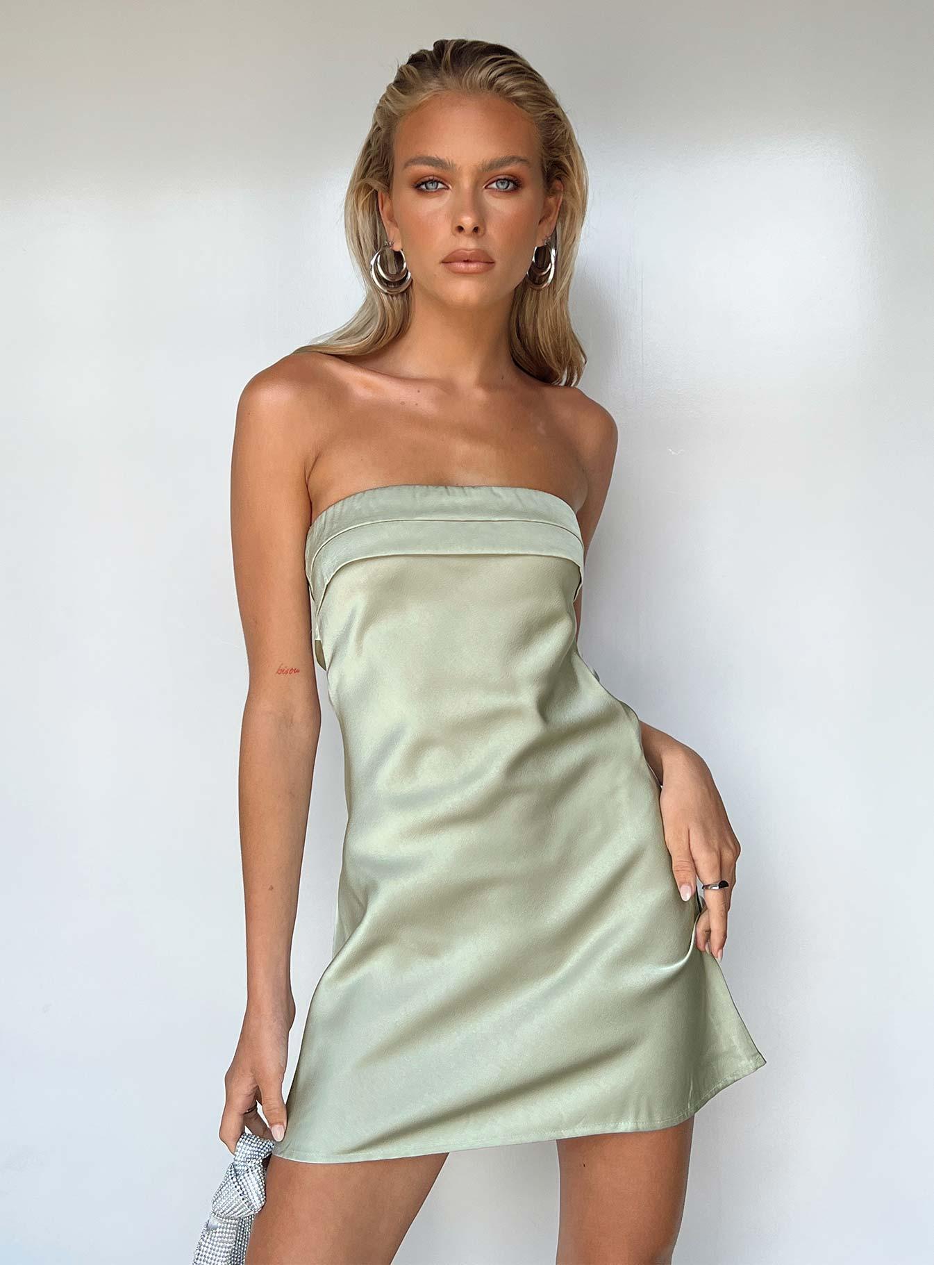 Phillipa Mini Dress Sage Product Image