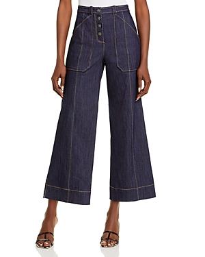 Womens Benji Mid-Rise Wide-Leg Jeans Product Image