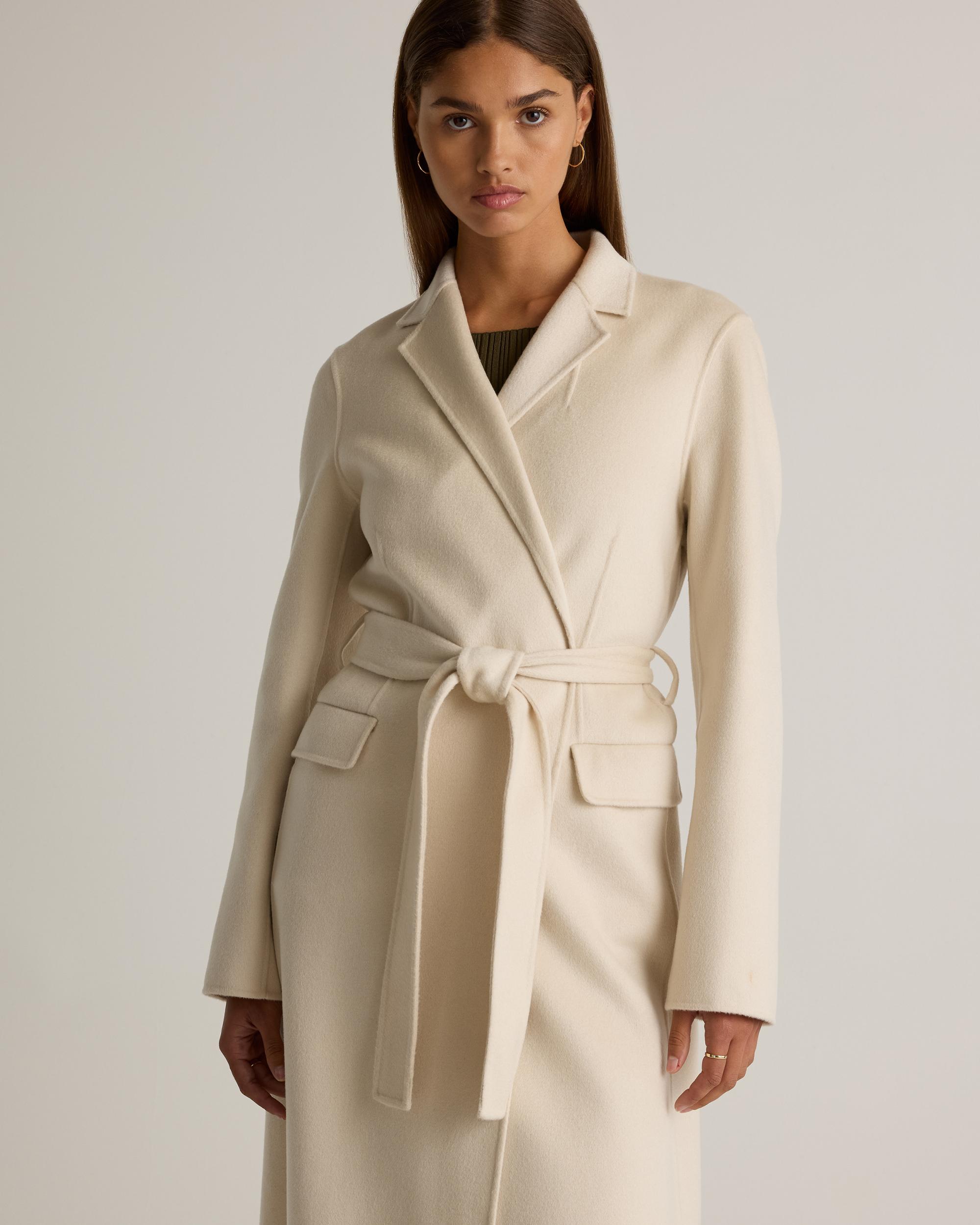 Quince | Women's 100% Mongolian Cashmere Double-Faced Wrap Coat Size XL Product Image