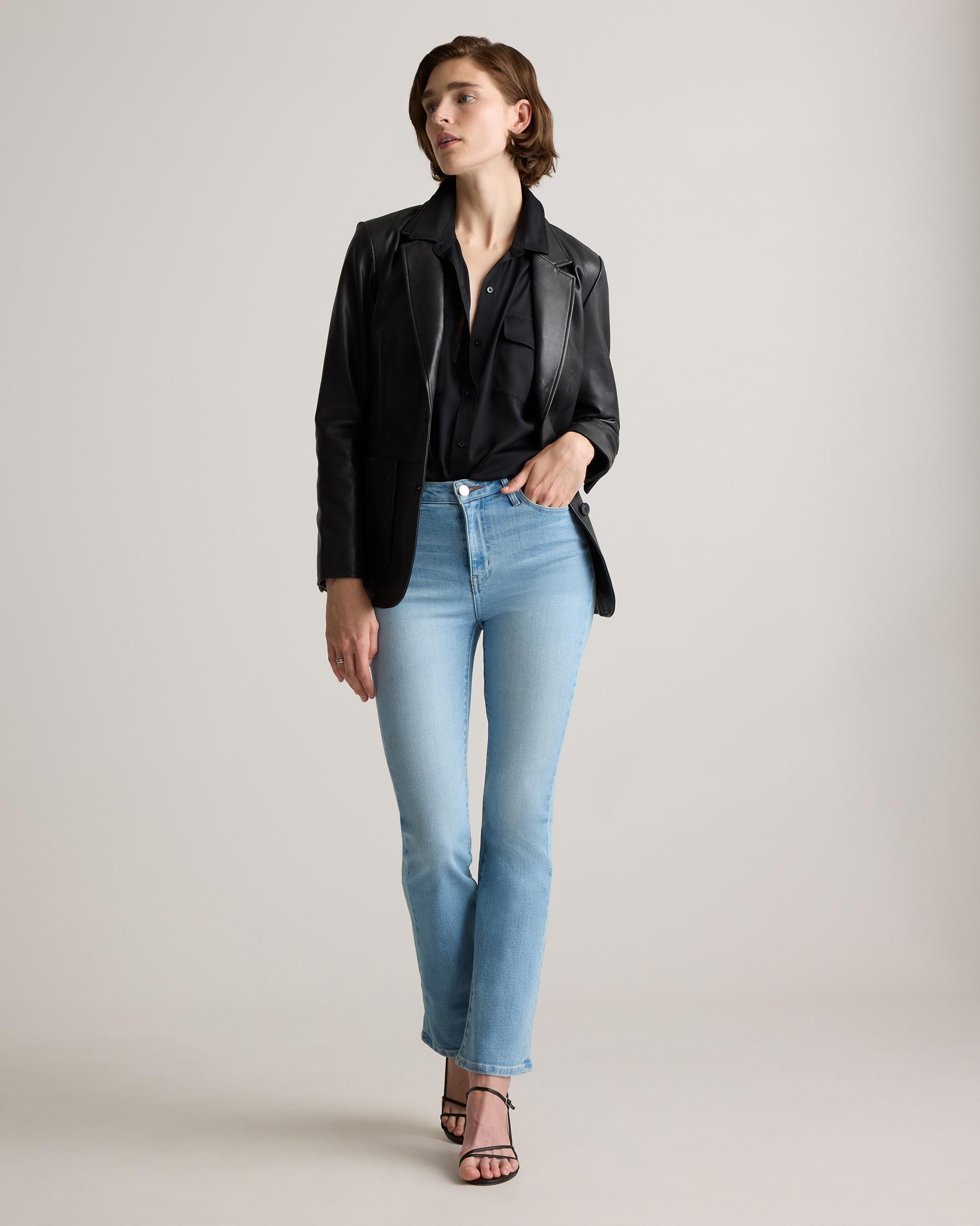 Quince | Women's Bella Stretch Kick Flare Jeans Organic Cotton Product Image
