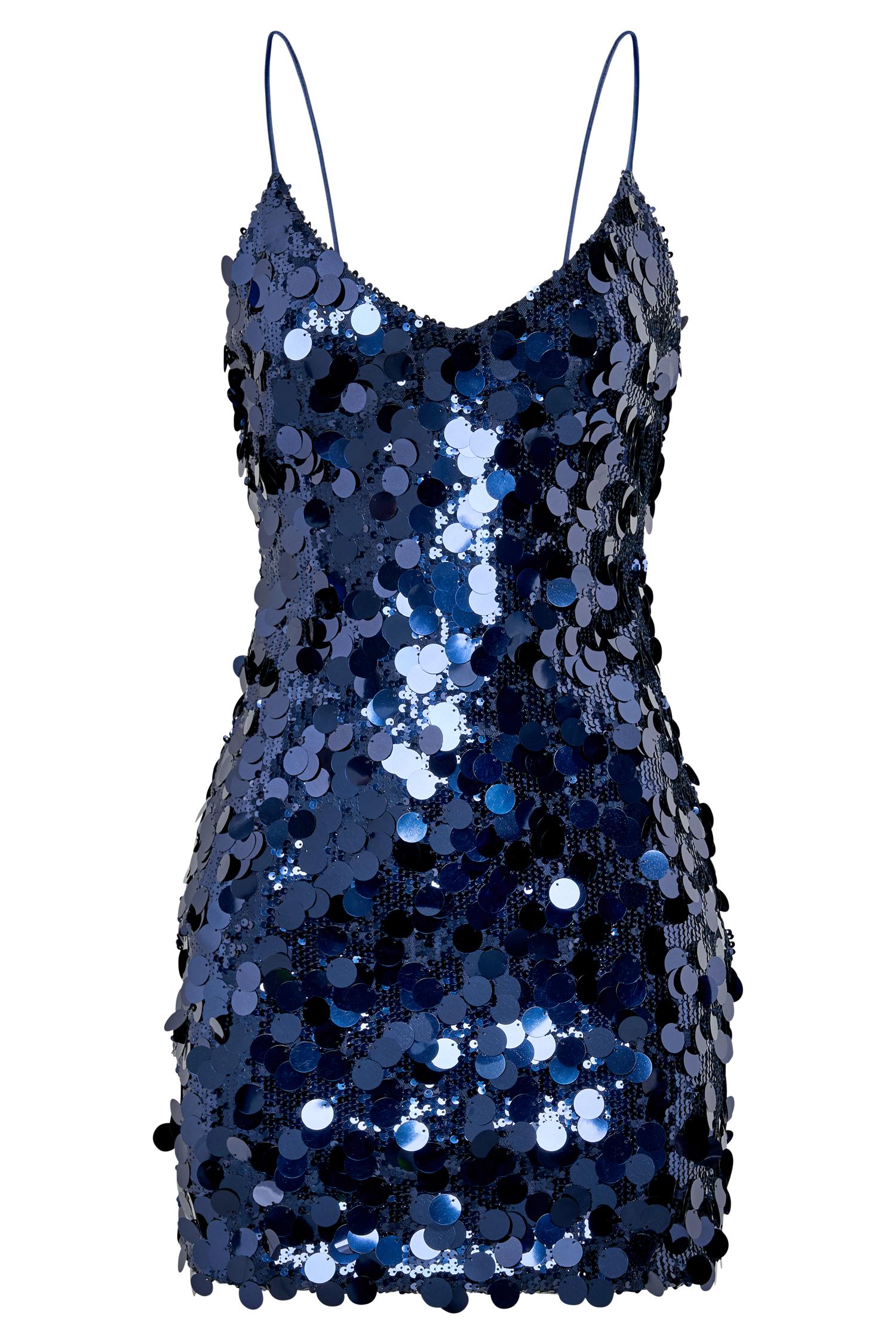 Romilly Sequin Mini Dress - Midnight Navy Product Image