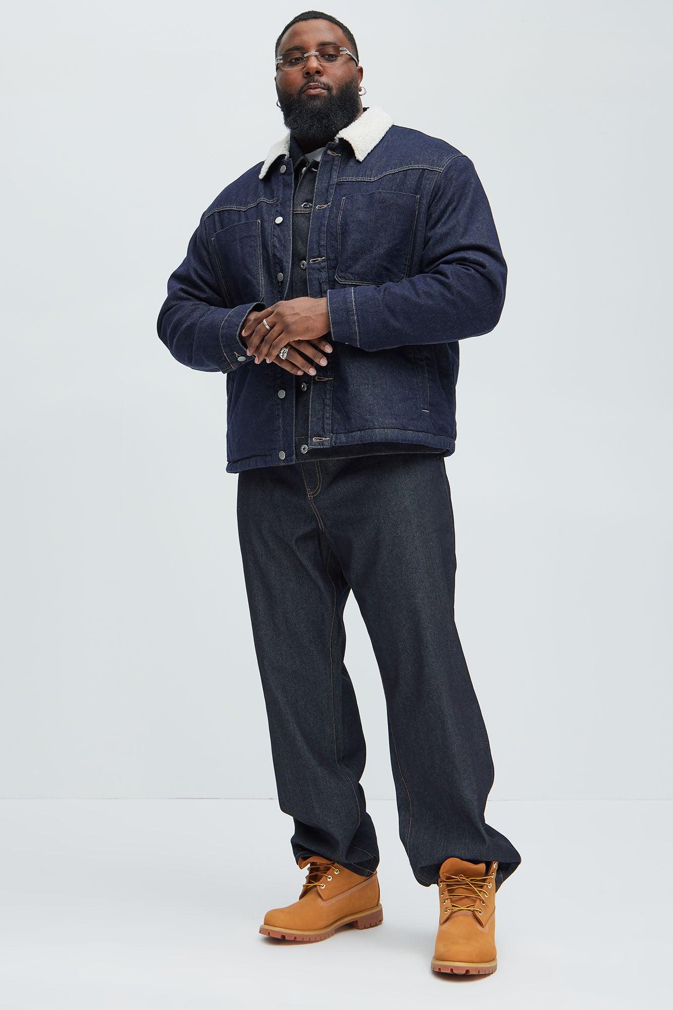 Paulie Contrast Trucker Jacket - Indigo Product Image