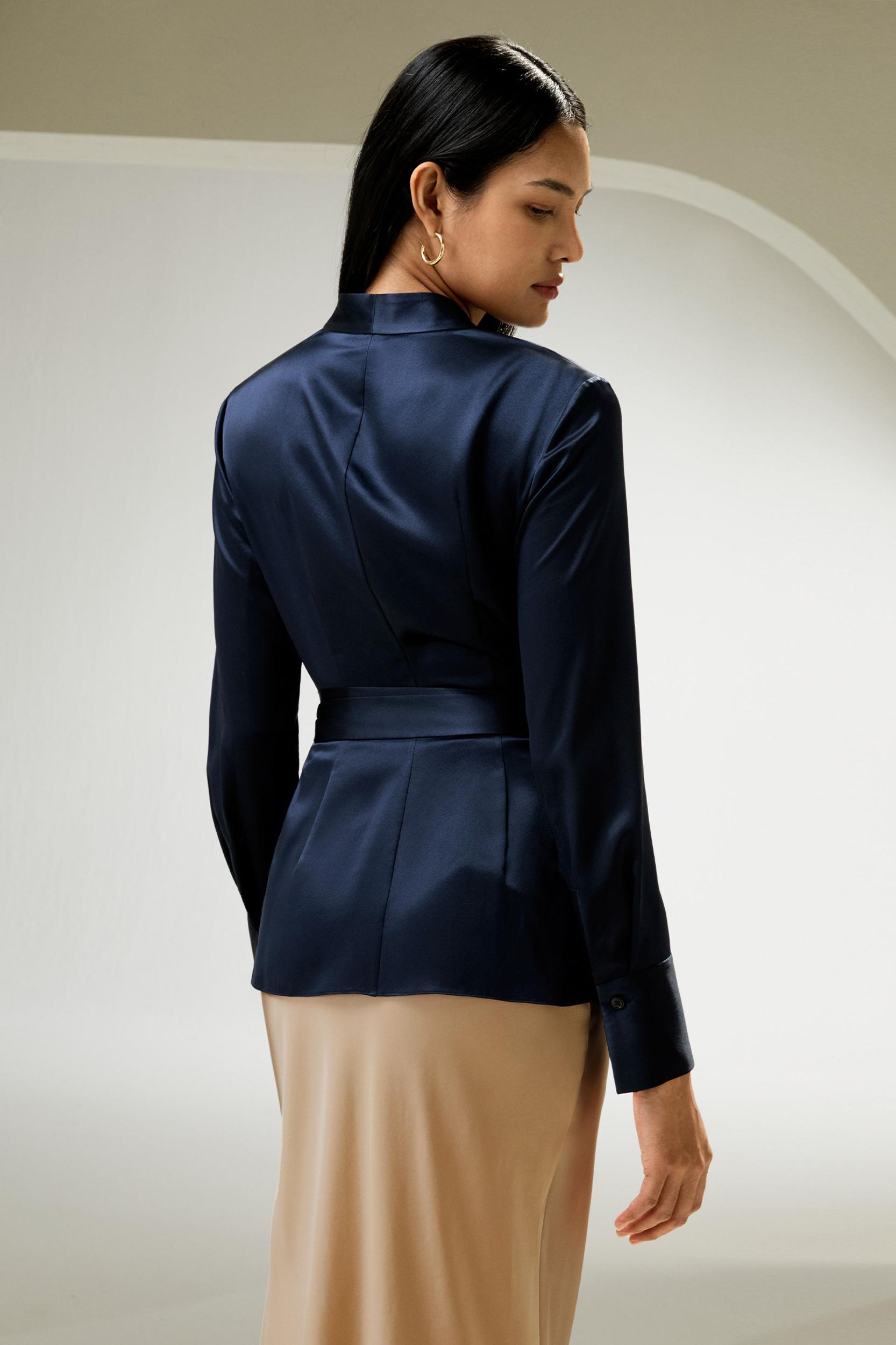 Silk Wrap Blouse Product Image