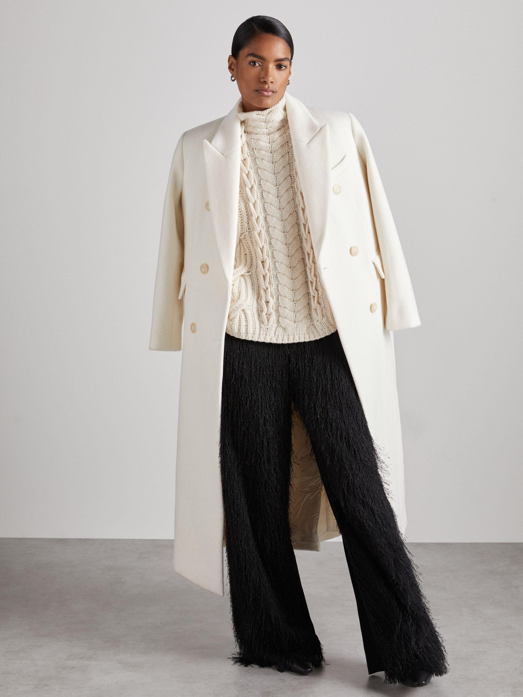 Atelier Wool and Cashmere Cabled Jumper in Cream Product Image