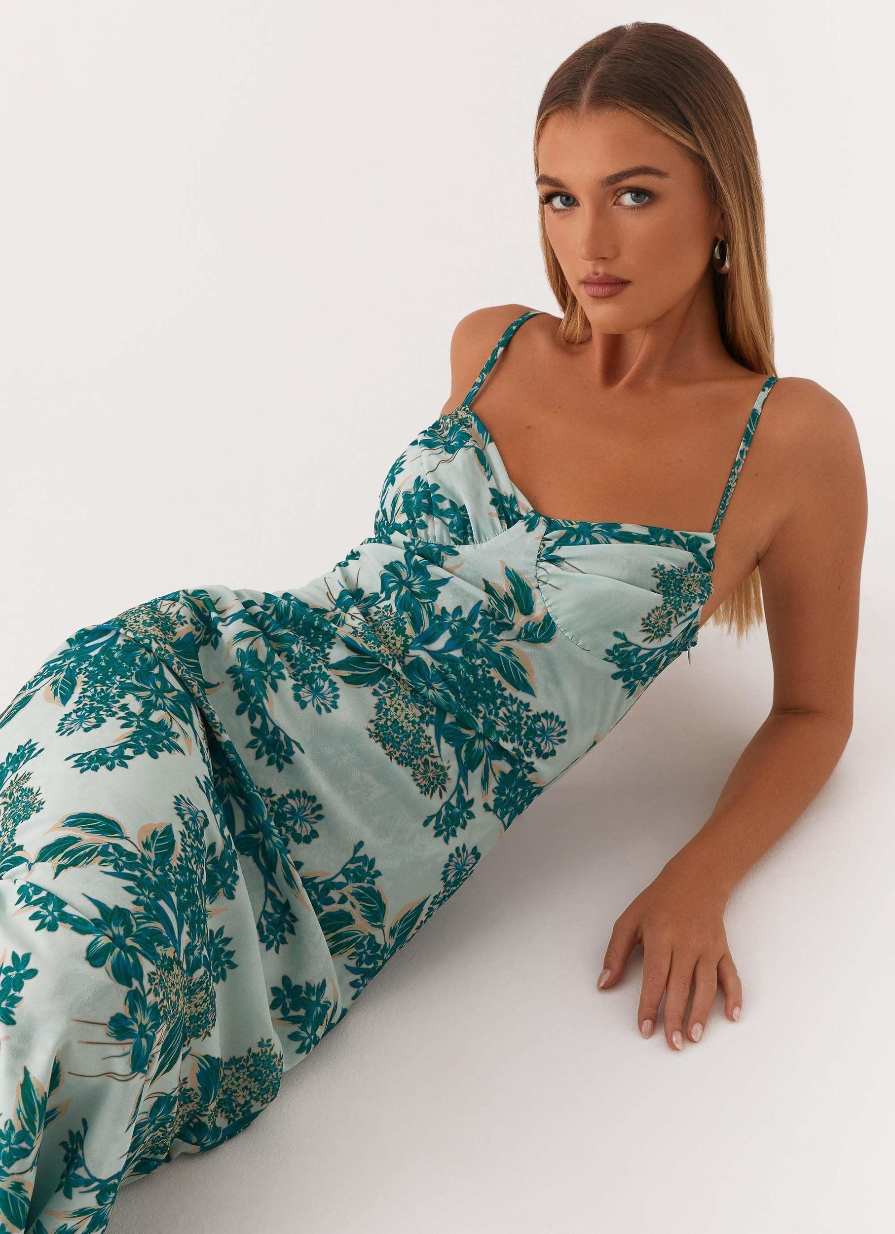 Love Song Midi Dress - Cloud Nine Floral Product Image