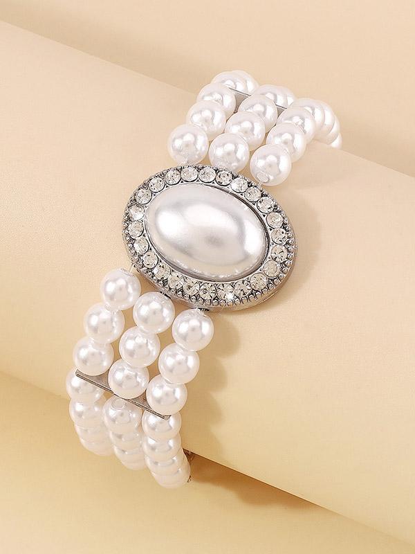 Adjustable Chains Geometric Rhine Stones Bracelet Accessories Product Image