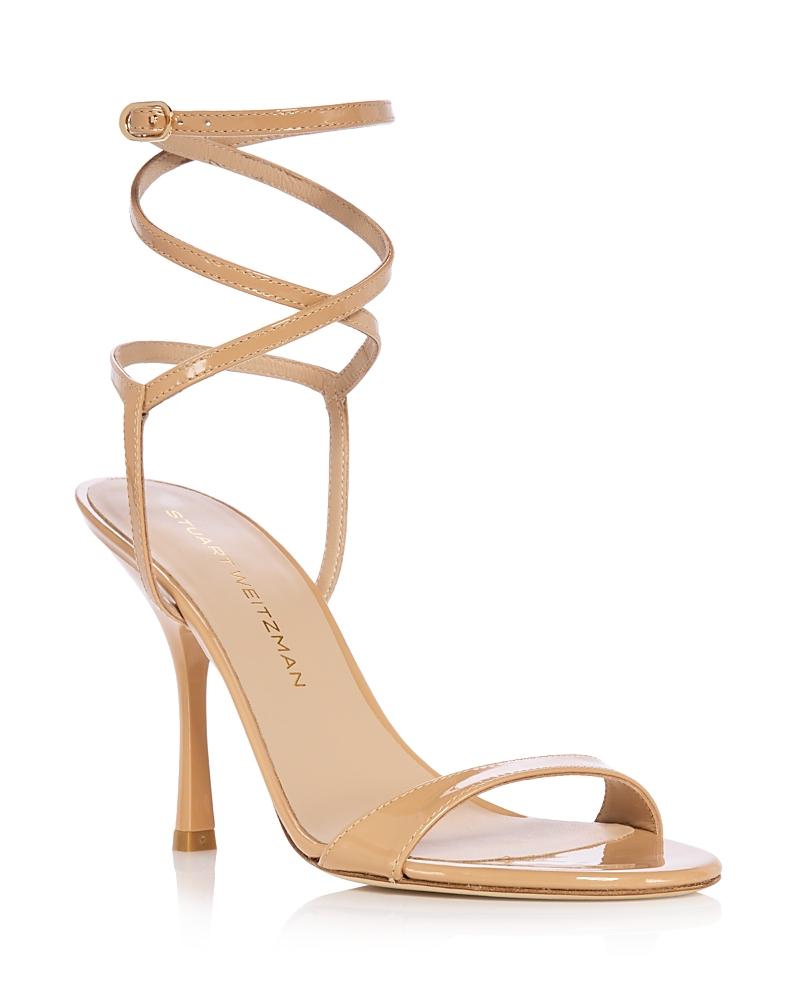 Womens Nudist 100MM Patent Leather Wrap Sandals Product Image