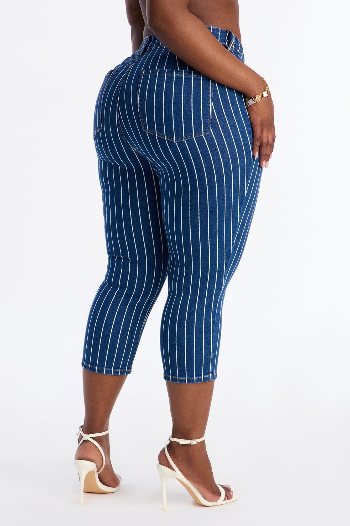 Crossed The Line Skinny Capri Jeans - Dark Wash Female Product Image