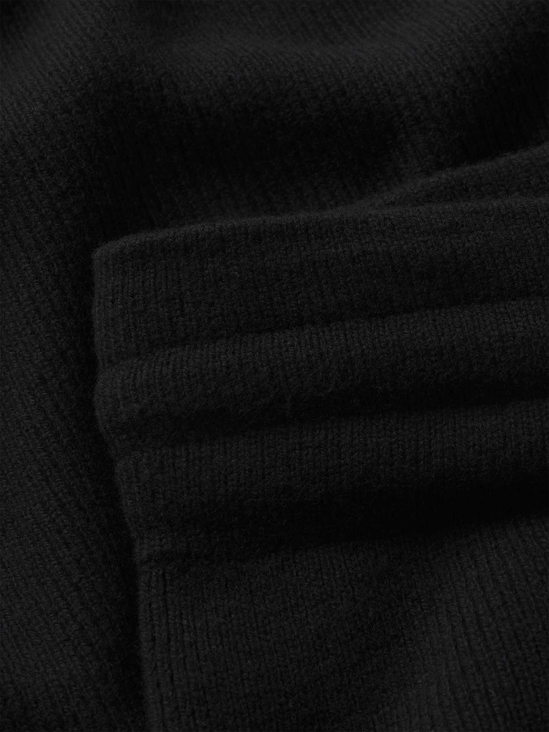 Black Lounge Wool Wide Leg Pant Product Image