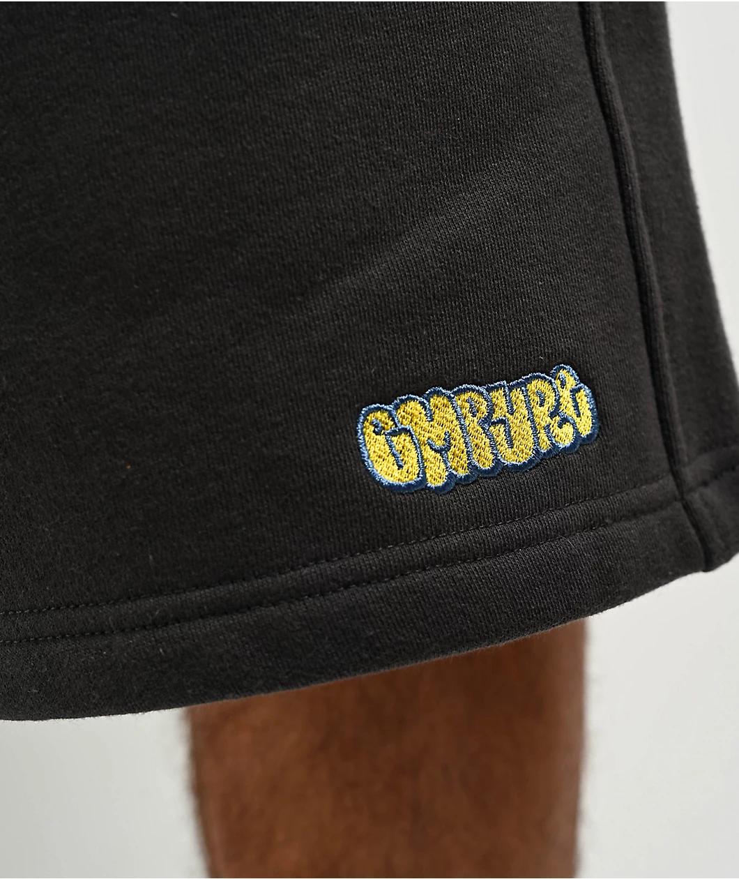 Empyre Ultra Loose Black Wash Skate Sweat Shorts Product Image