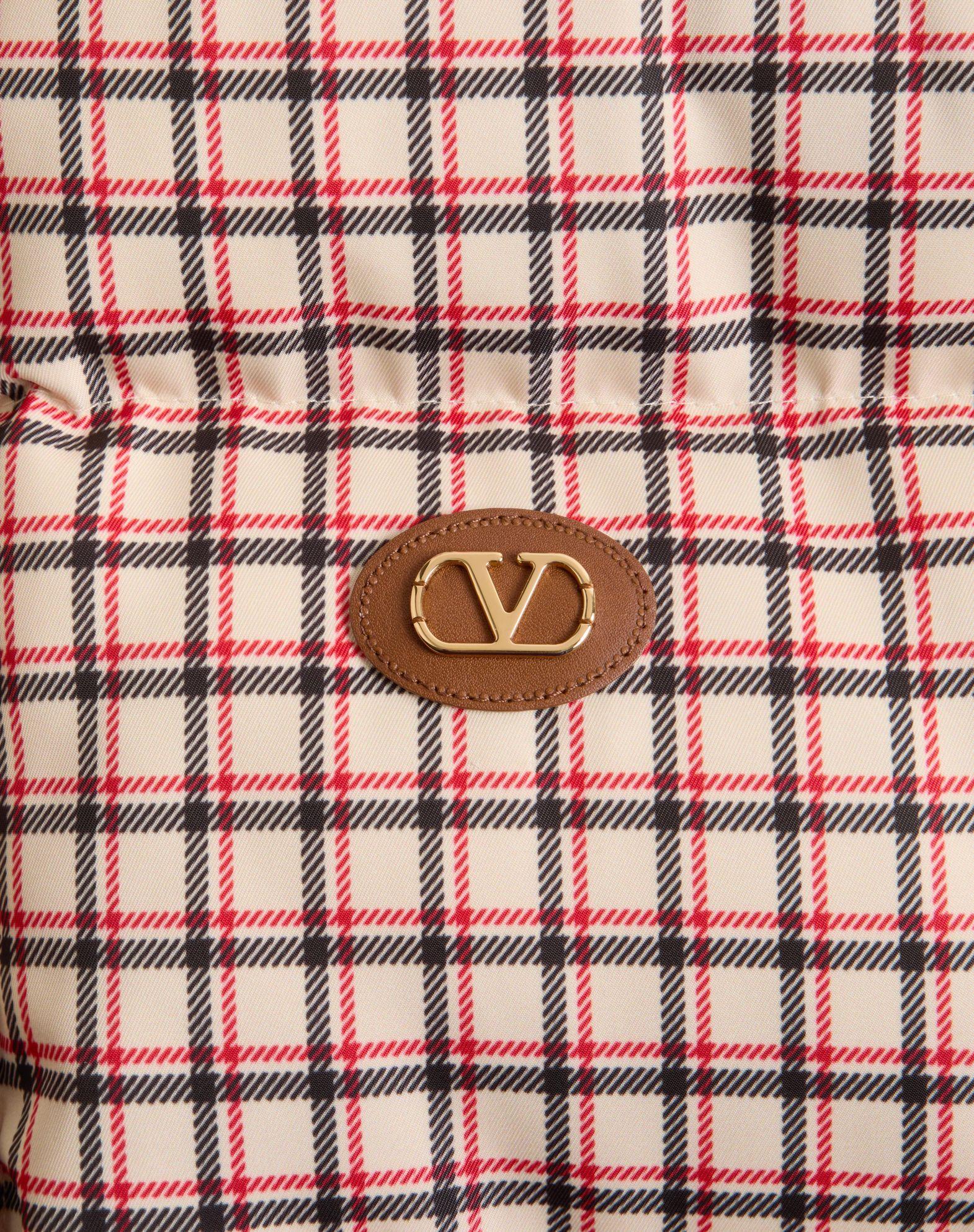 Nylon Hooded Down Jacket With Vlogo Patch Product Image