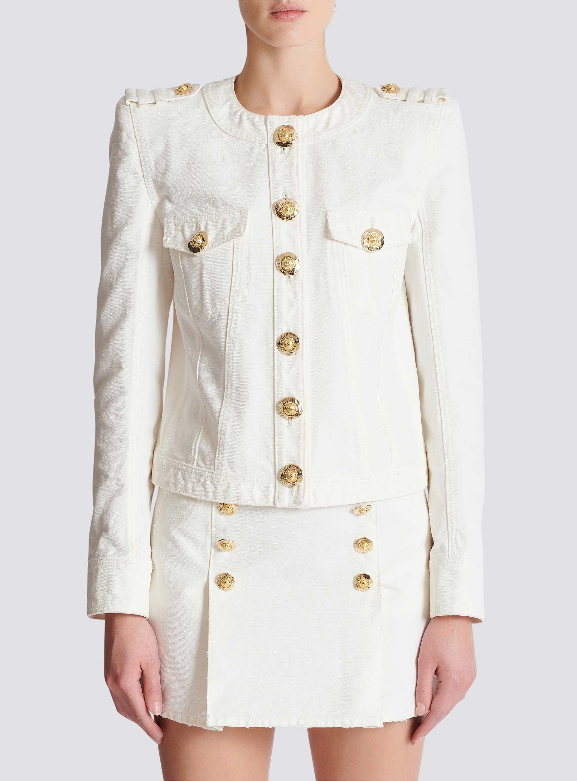 Cropped cotton canvas jacket Product Image