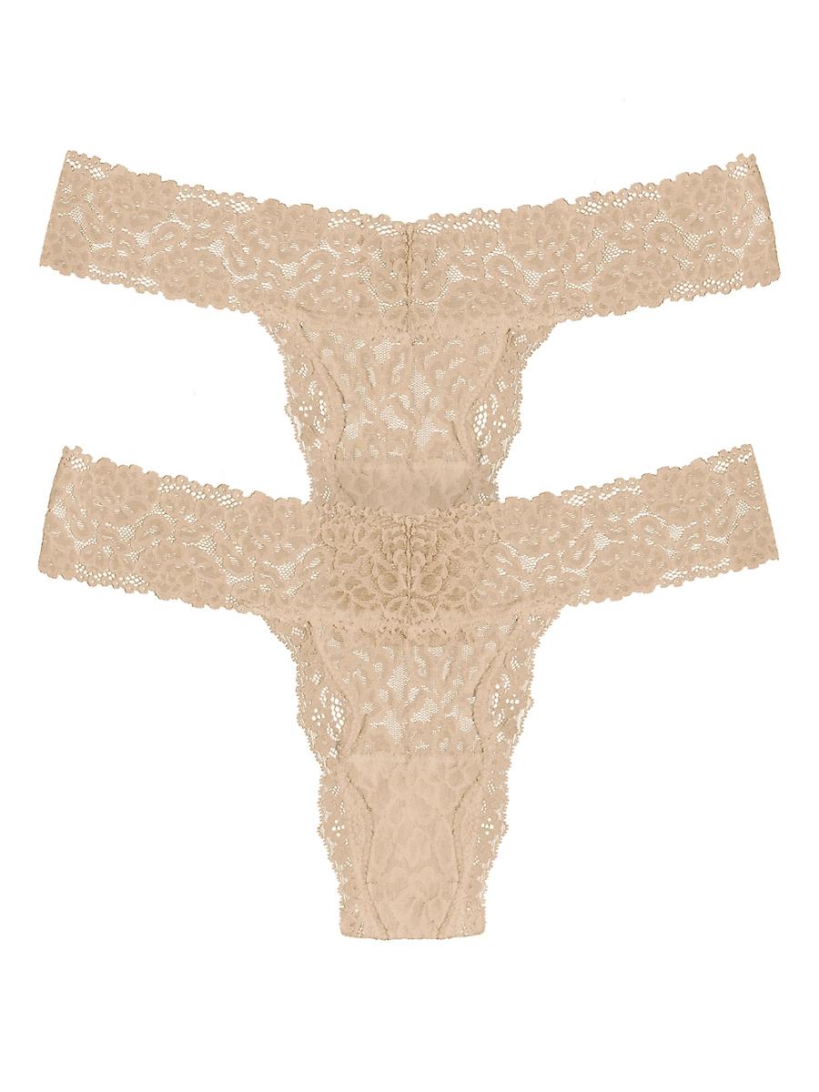 Womens Stretch Lace Thong Set Product Image