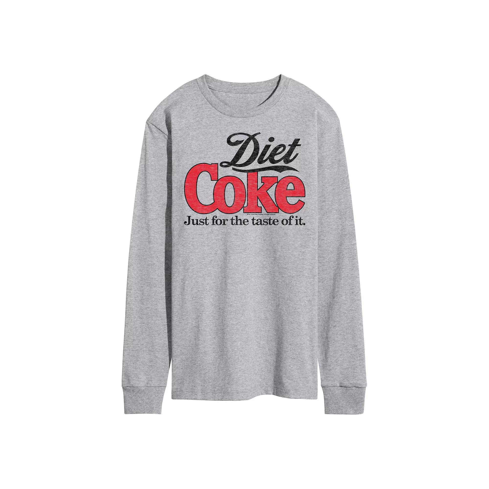 Men's Diet Coke Retro Logo Long Sleeve Graphic Tee,  Product Image