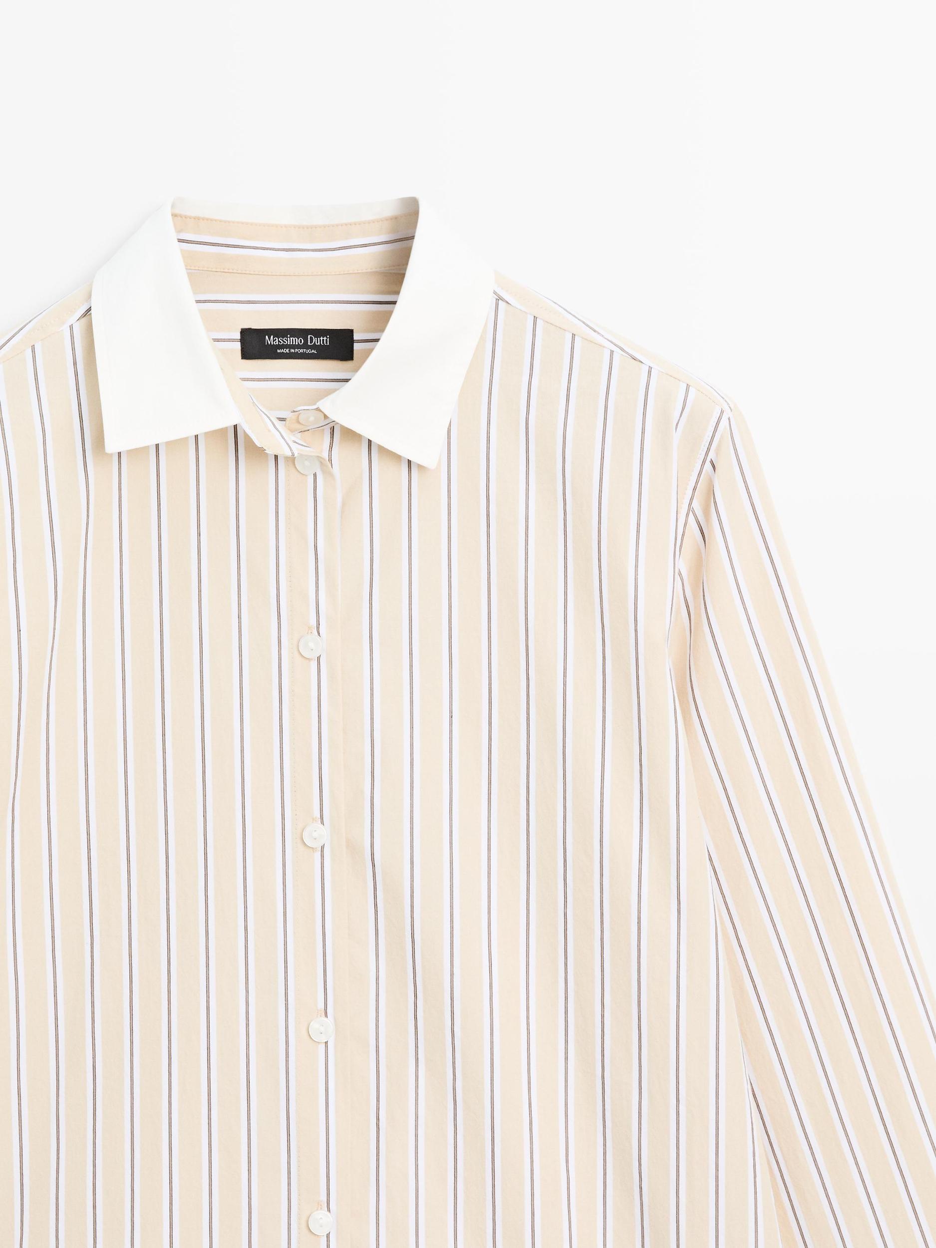 Striped shirt with contrast detail Product Image